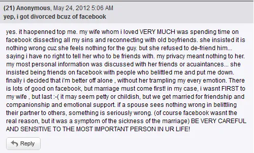 Facebook and divorce