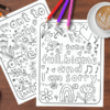 Apologies Coloring Pages to say I'm Sorry | Relationship Gift | Adult Teen Kid Couples Coloring Book, Apology Card Printable - Image 4