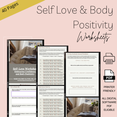 A screenshot of Self Love & Body Positivity Worksheets.