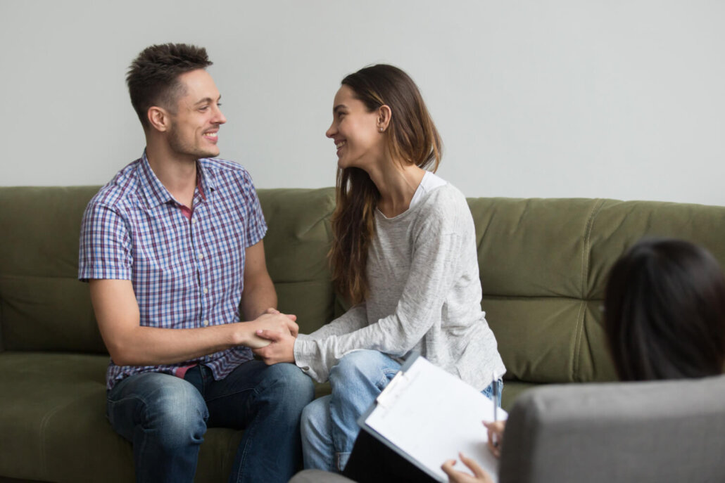 Couple Happy After Therapy